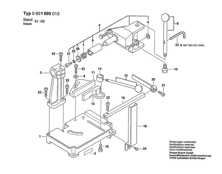 New Genuine Bosch 1609202426 Hex Screw