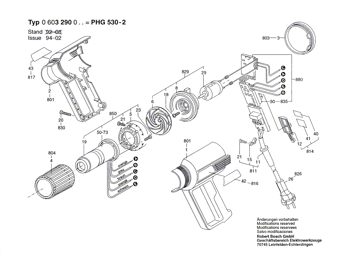 New Genuine Bosch 1609202638 Cylindrical Heating Elem