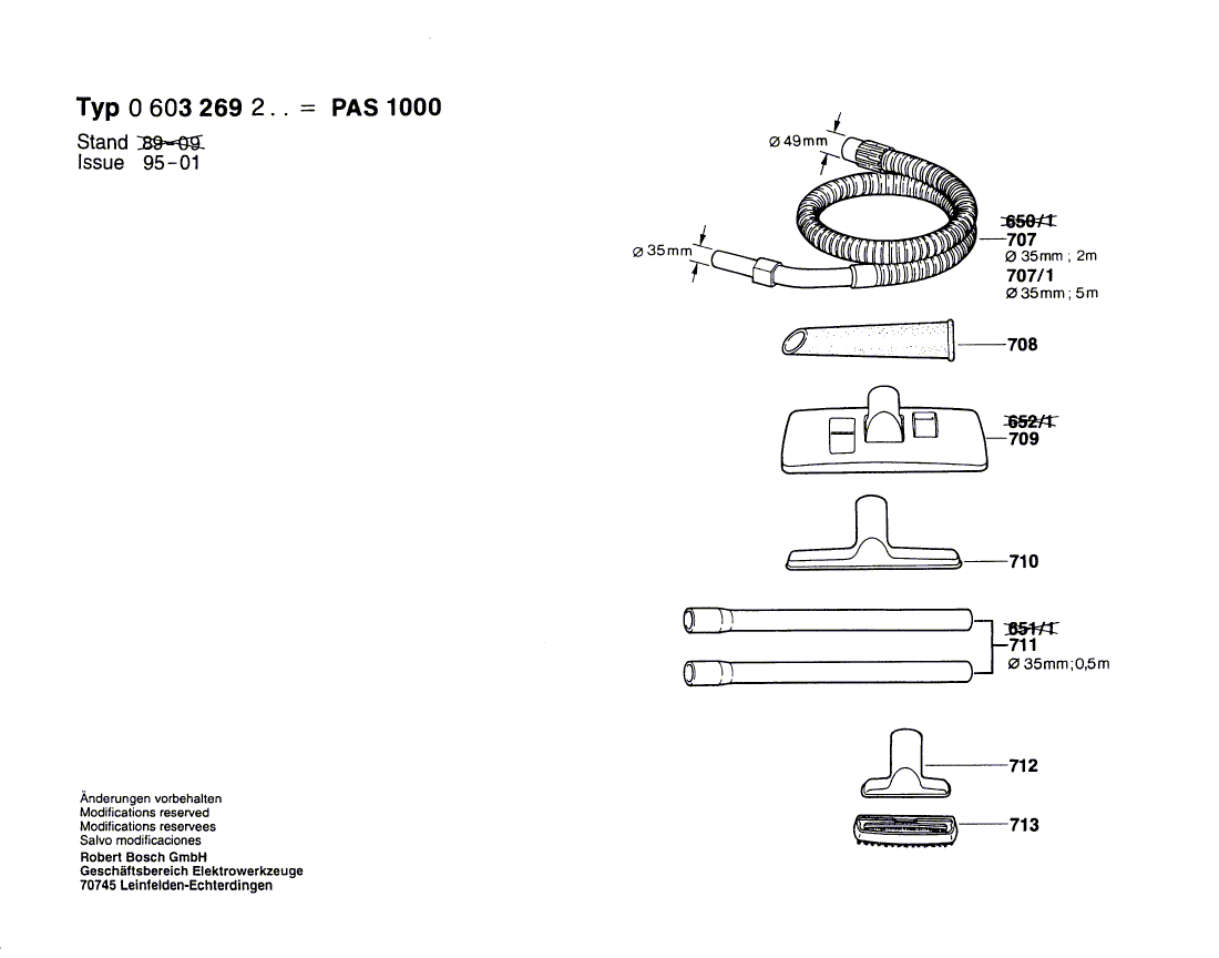 New Genuine Bosch 1609202695 Suction Blower