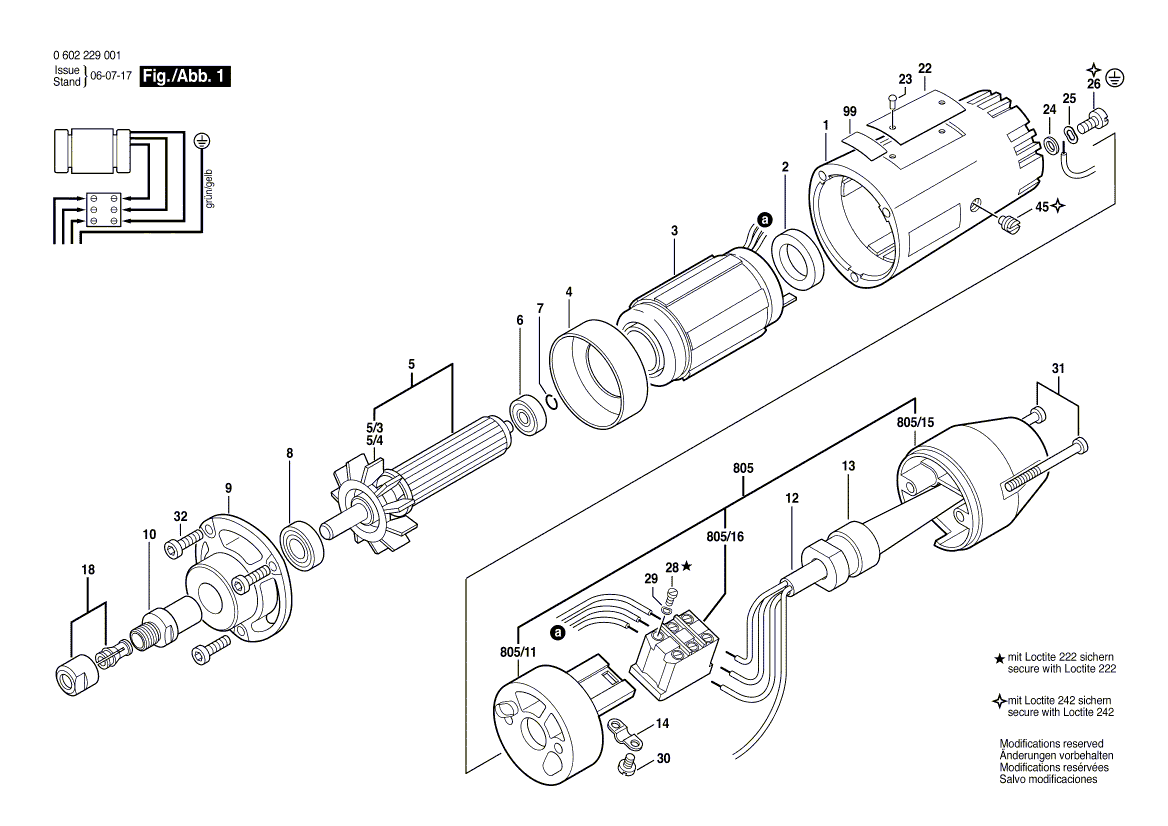 New Genuine Bosch 1609202995 Motor Protection Switch