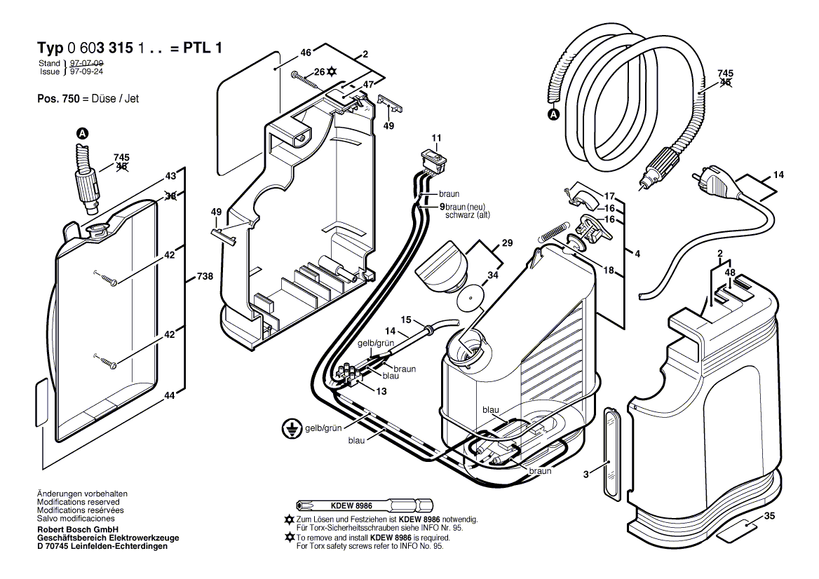 New Genuine Bosch 1609203785 Blocking Bush
