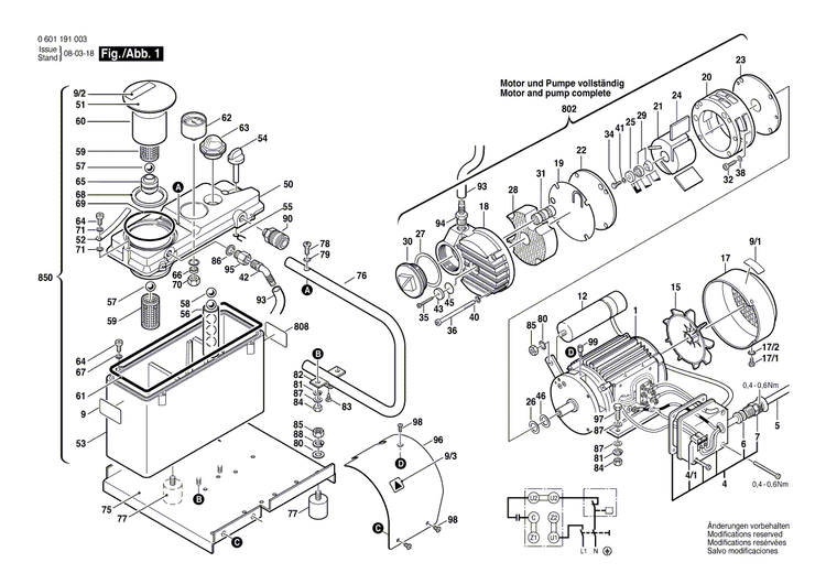 New Genuine Bosch 1609203831 Float Chamber