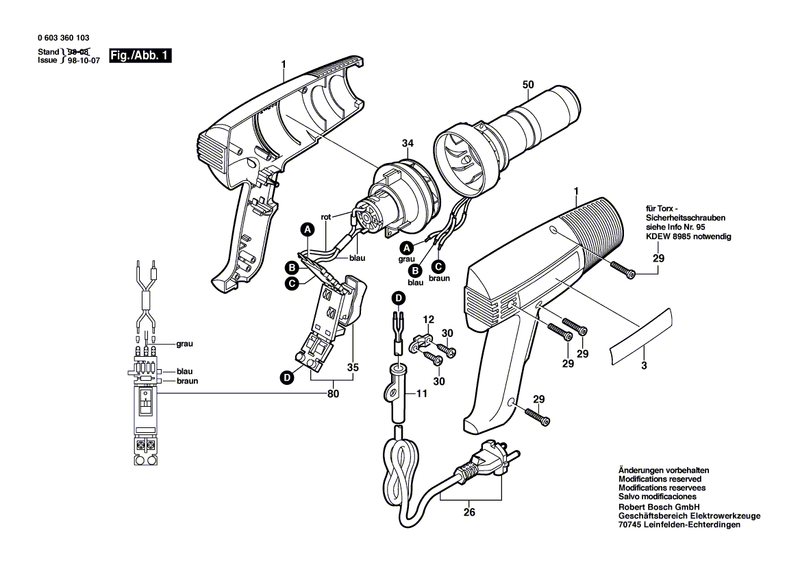New Genuine Bosch 1609203991 Housing Section