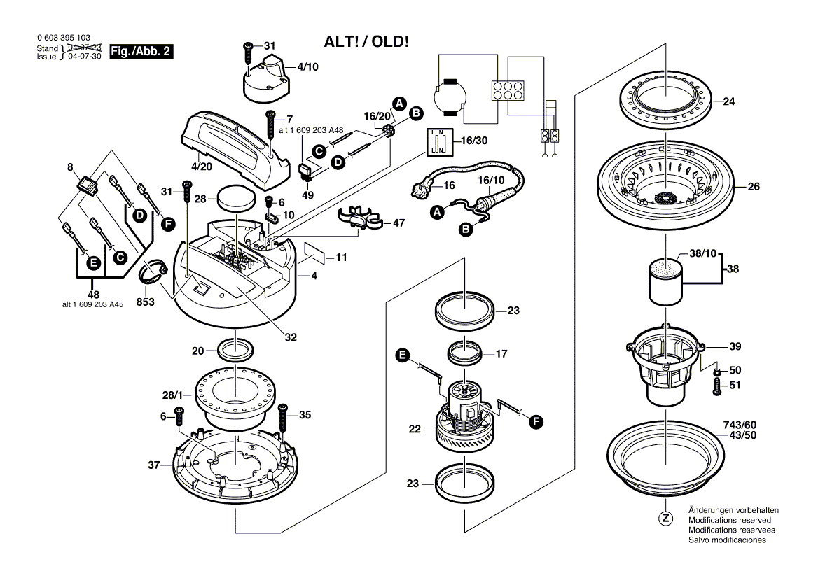 New Genuine Bosch 1609203A62 Sealing Plate