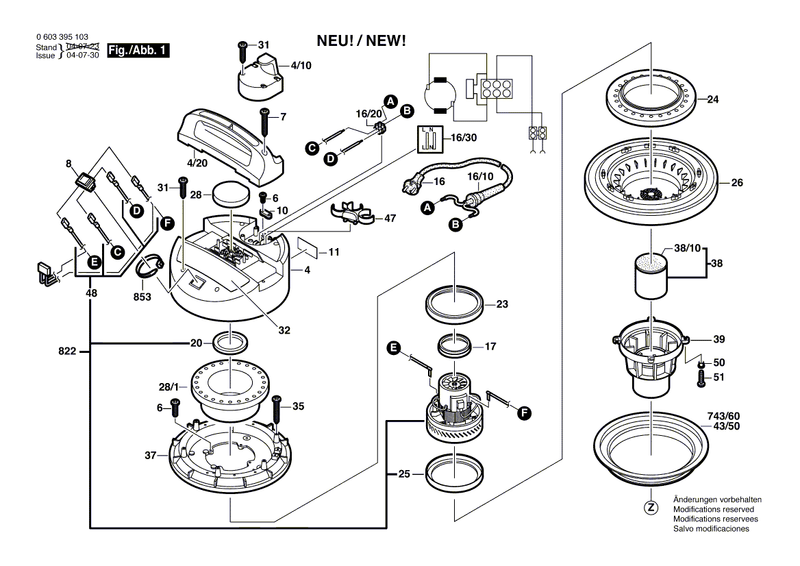 New Genuine Bosch 1609203B34 Reference Plate