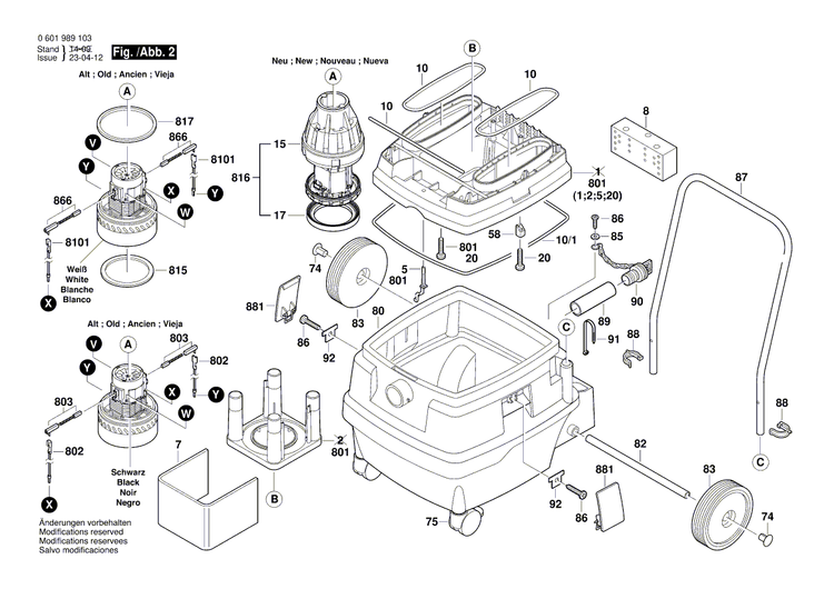 New Genuine Bosch 1609203C42 Covering hood