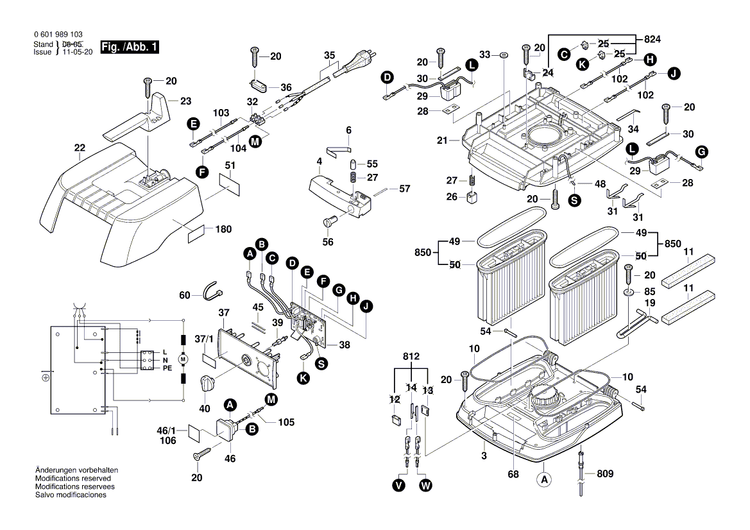 New Genuine Bosch 1609203C80 Dust Bag