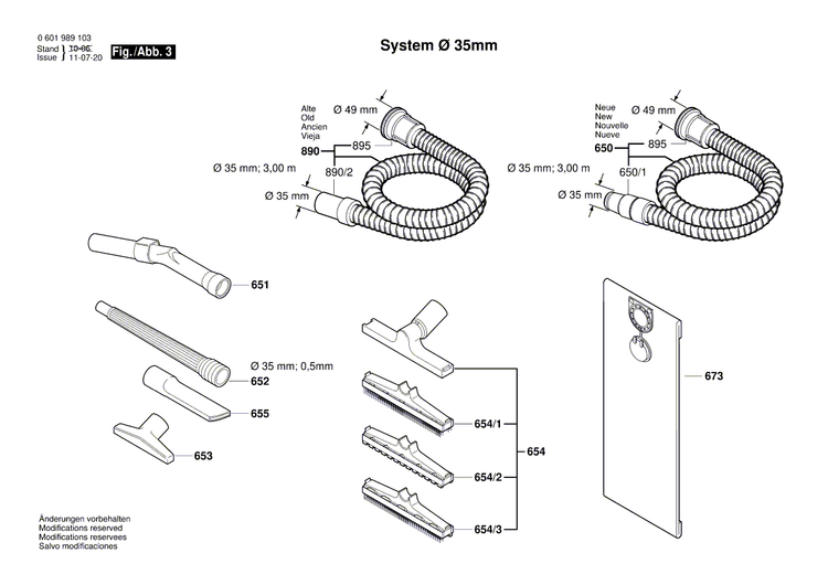 New Genuine Bosch 1609203C96 Connecting Cable