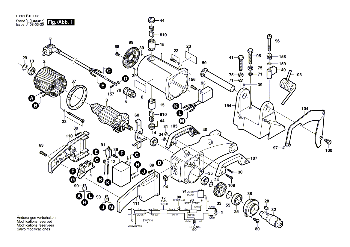 New Genuine Bosch 1609203G03 connecting terminal