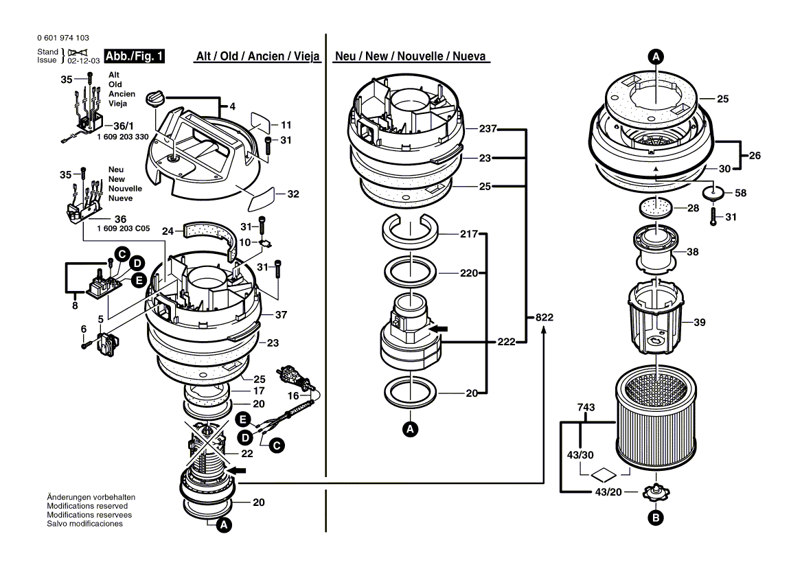 New Genuine Bosch 1609203H00 Modification Set