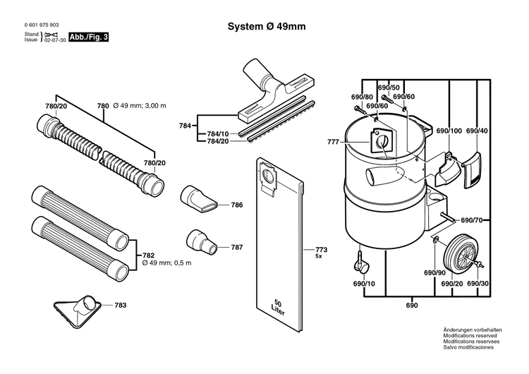 New Genuine Bosch 1609203H01 Modification Set