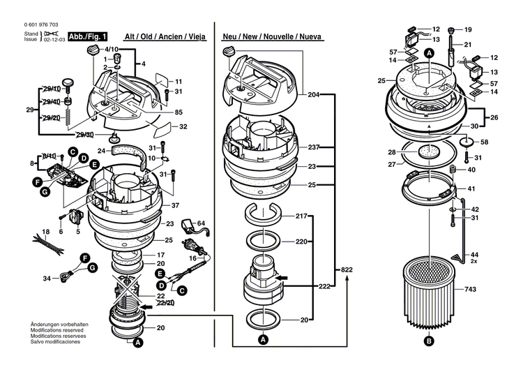 New Genuine Bosch 1609203H03 Modification Set