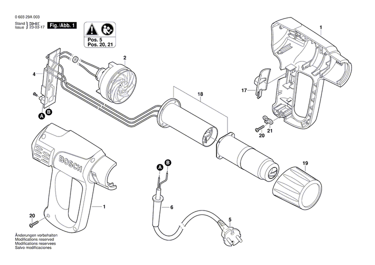 New Genuine Bosch 1609203H56 Protective Tube