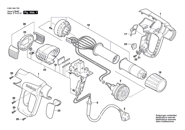 New Genuine Bosch 1609203M52 Heating Element