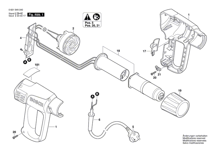 New Genuine Bosch 1609203M78 Housing Section