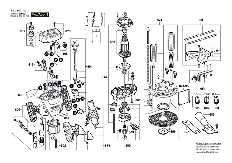 New Genuine Bosch 1609203M91 Motor Housing