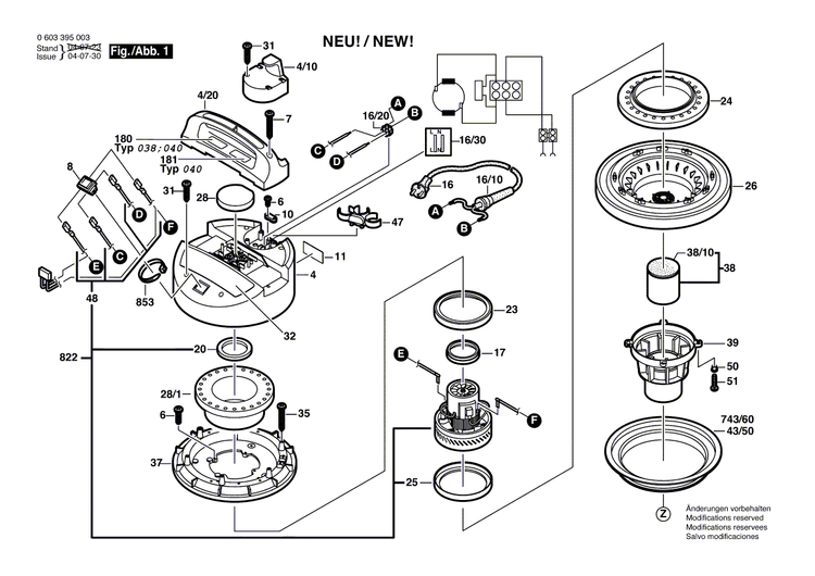New Genuine Bosch 1609203N48 Suction Blower