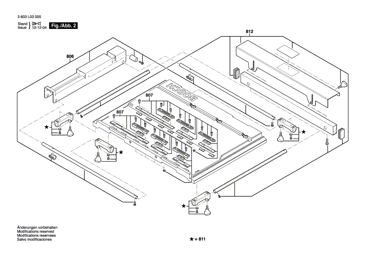 New Genuine Bosch 1609203P41 Table