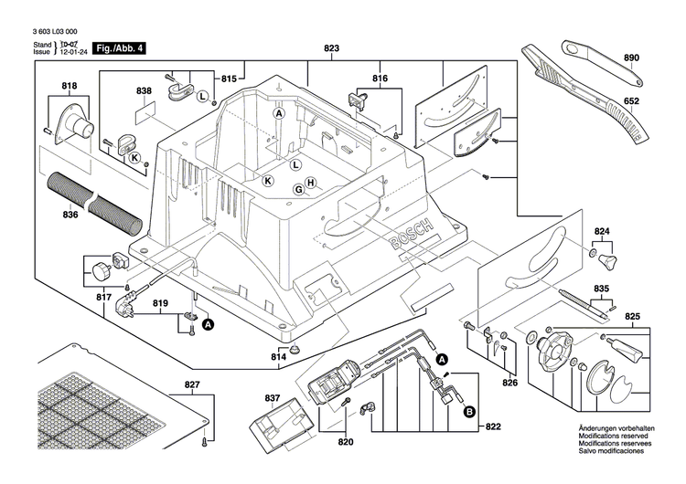 New Genuine Bosch 1609203P83 Switch Housing