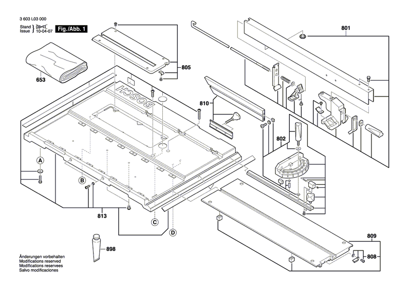 New Genuine Bosch 1609203P83 Switch Housing