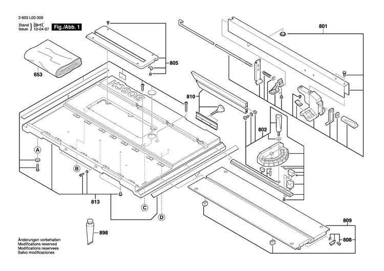 New Genuine Bosch 1609203P99 Parts Set