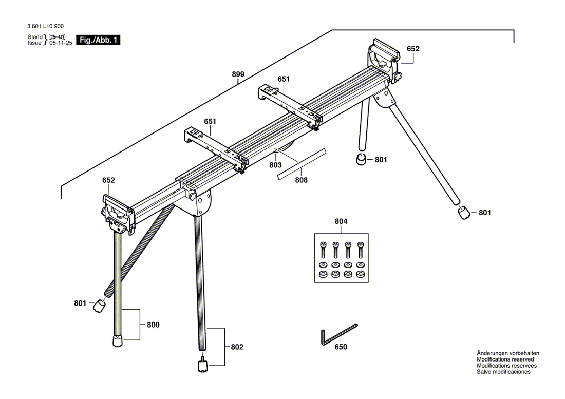 New Genuine Bosch 1609203R43 Table Leg