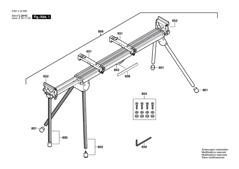 New Genuine Bosch 1609203R44 Workpiece support