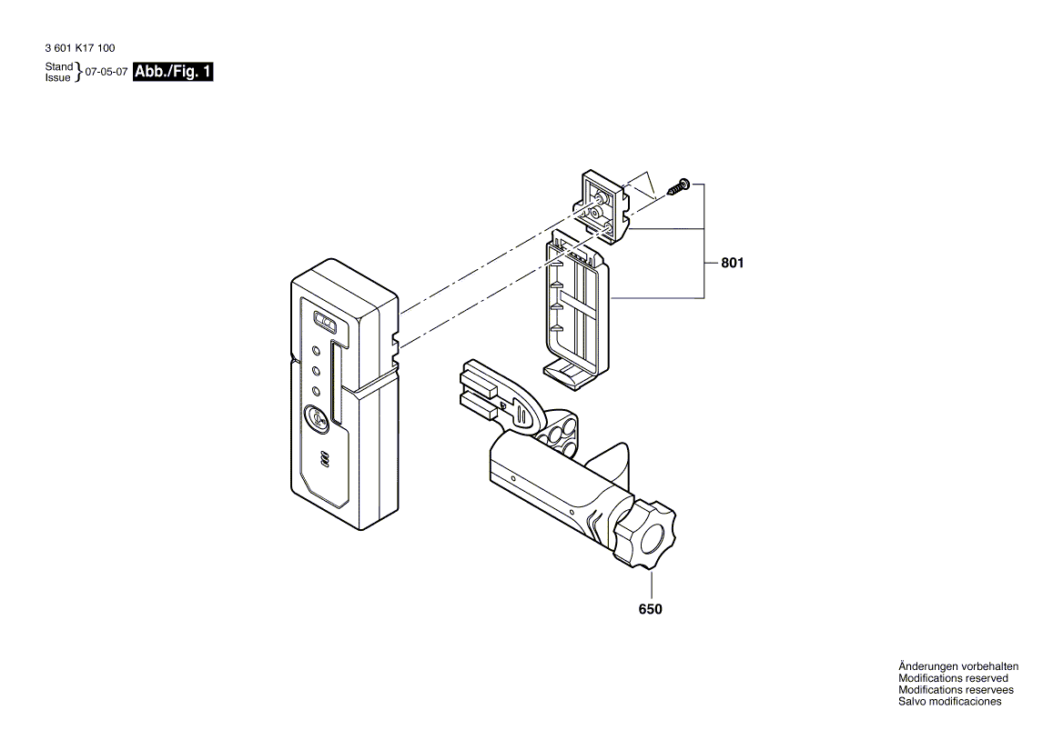 New Genuine Bosch 1609203W31 Support