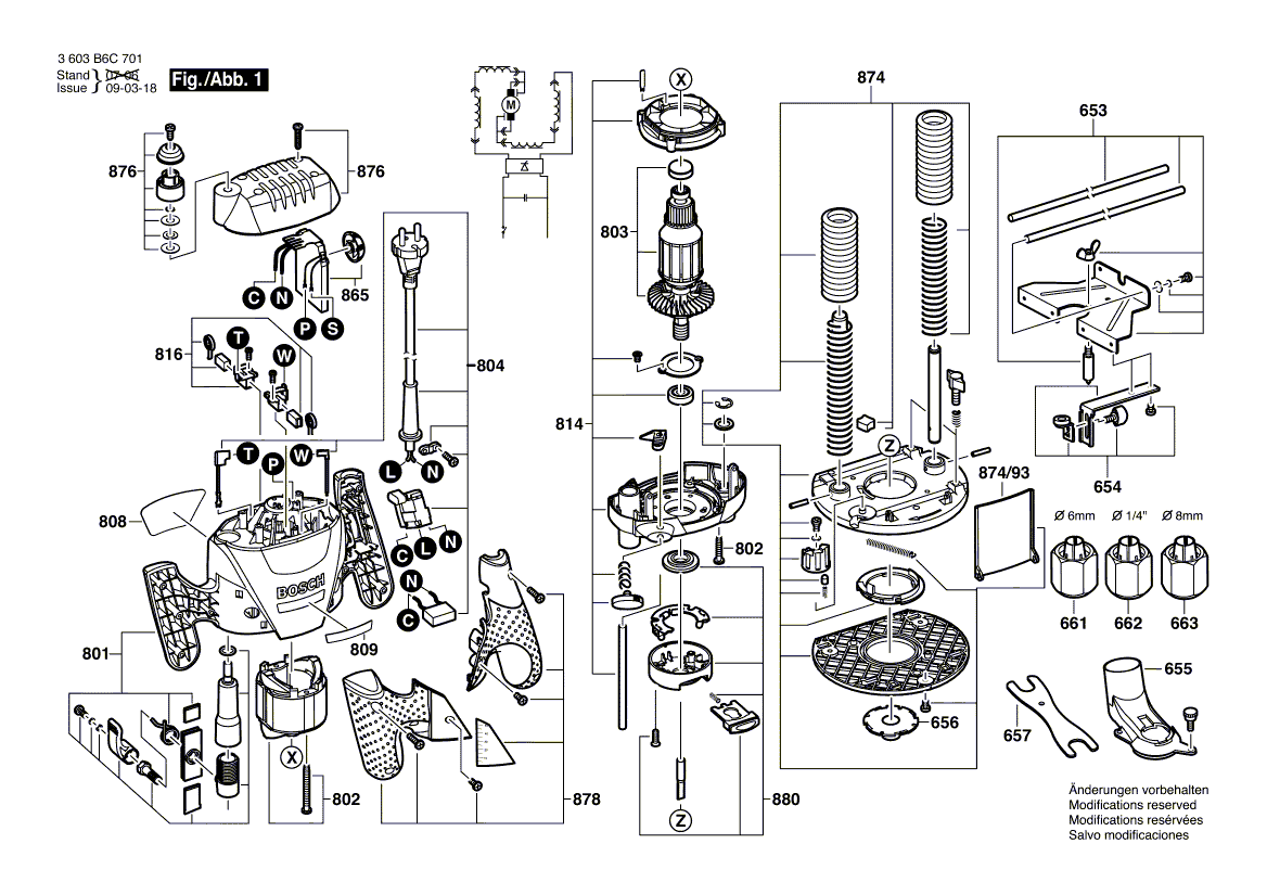 New Genuine Bosch 1609203W34 Motor Housing