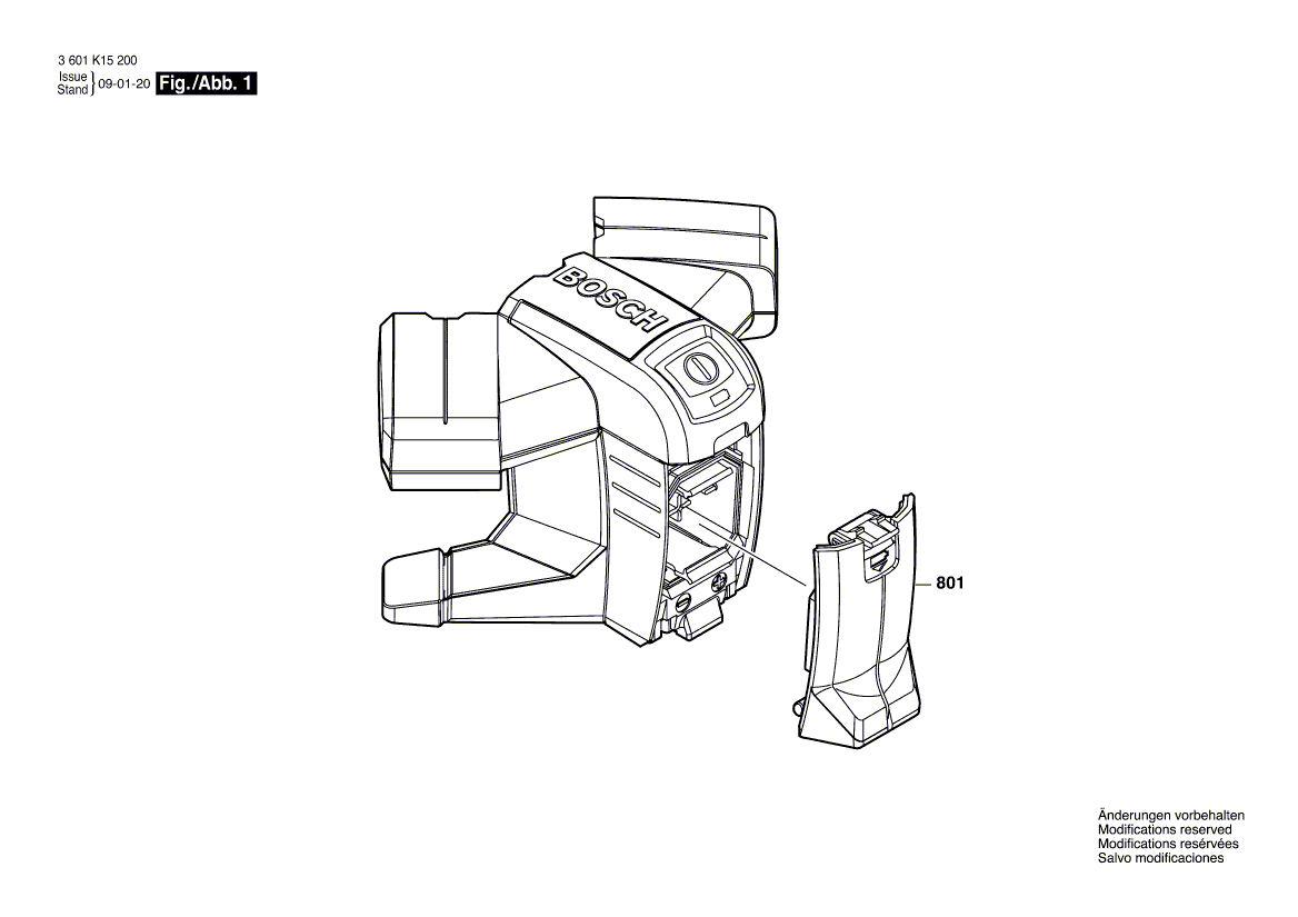 New Genuine Bosch 1609203X73 Battery Cover