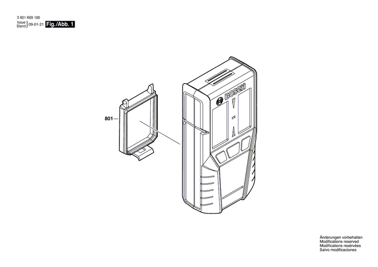 New Genuine Bosch 1609203X78 Battery Case Cover