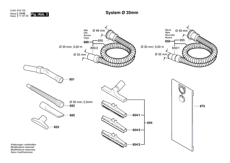 New Genuine Bosch 1609203Z25 Connecting Cable