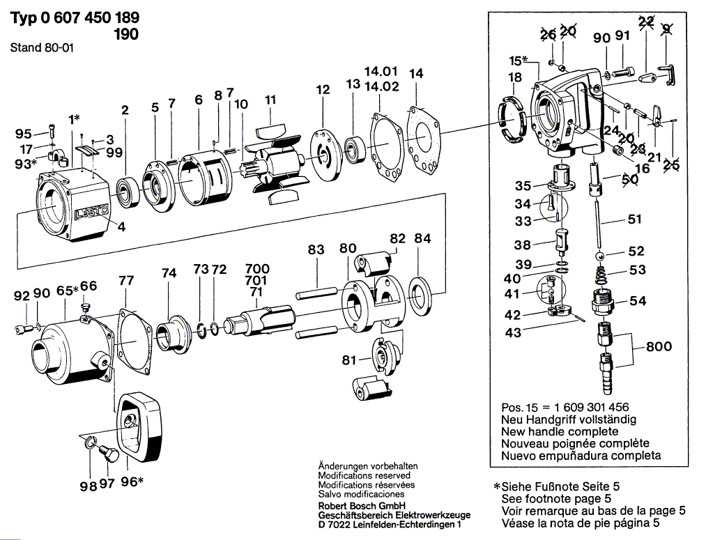 New Genuine Bosch 1609301104 Bearing Flange