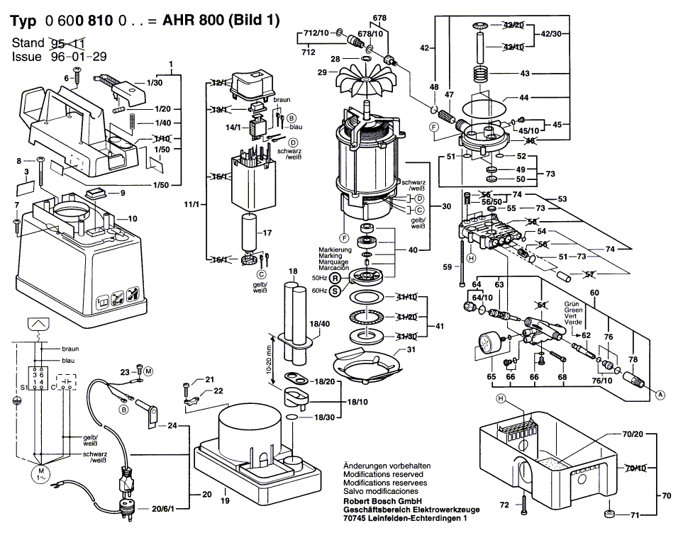 New Genuine Bosch 1609350019 Repair Kit