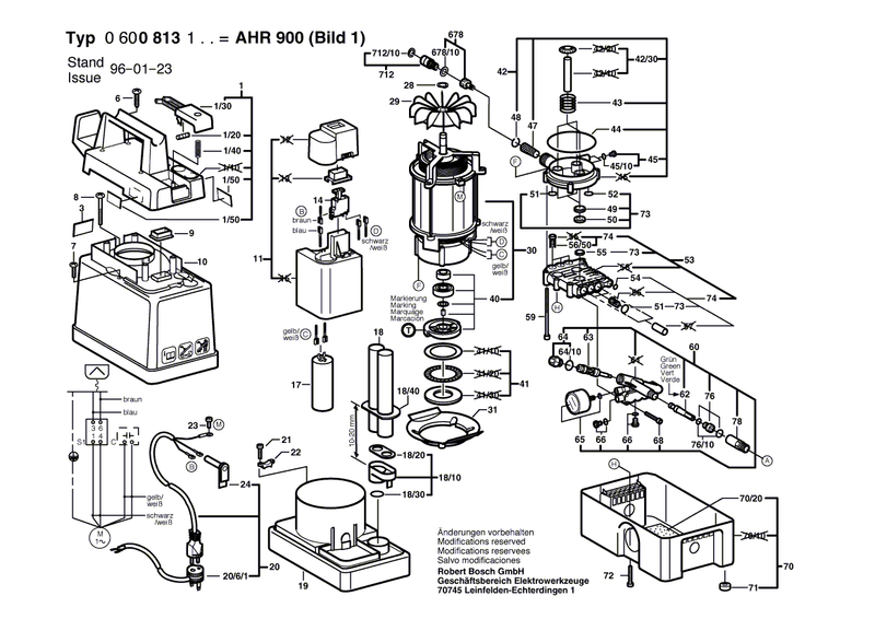 New Genuine Bosch 1609350044 Seal Kit