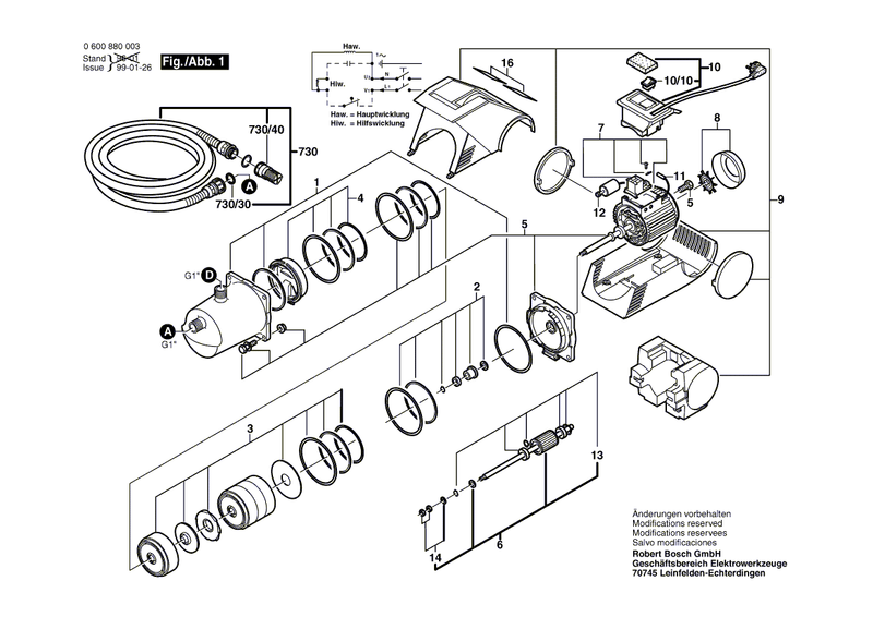 New Genuine Bosch 1609350417 Parts Set