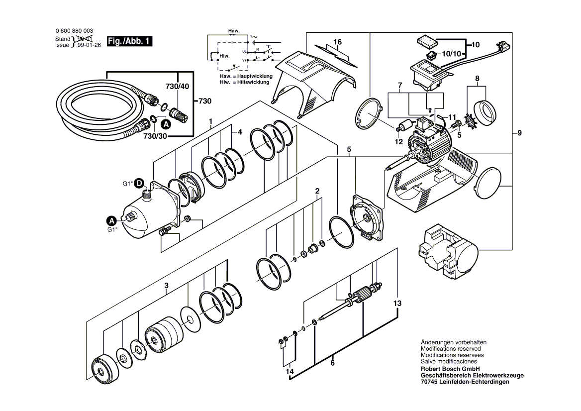 New Genuine Bosch 1609350427 Thermoswitch