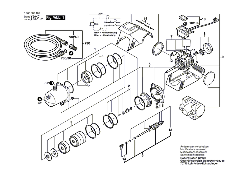 New Genuine Bosch 1609350435 Parts Set
