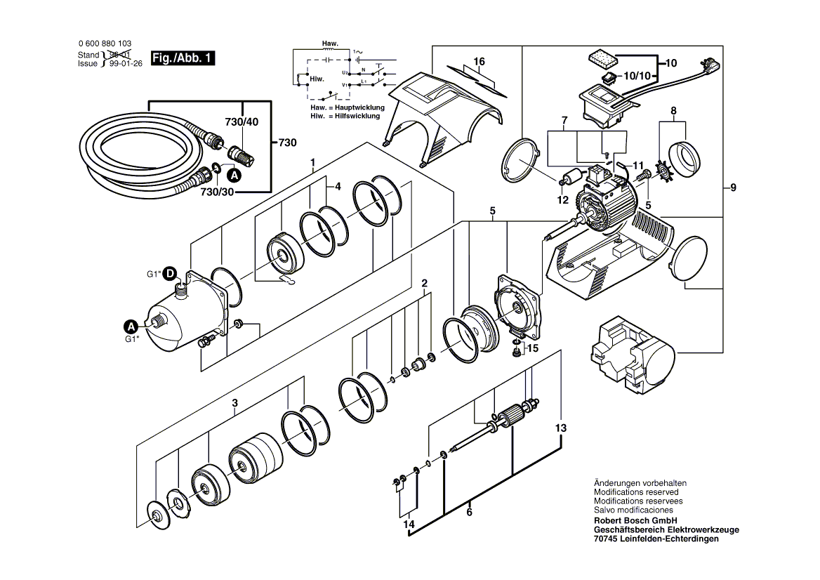 New Genuine Bosch 1609350435 Parts Set