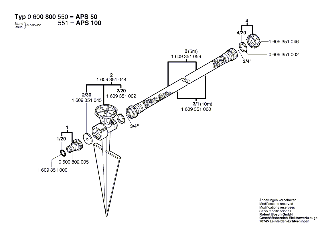 New Genuine Bosch 1609351059 Hose