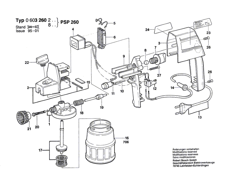 New Genuine Bosch 1609390551 Housing Cover