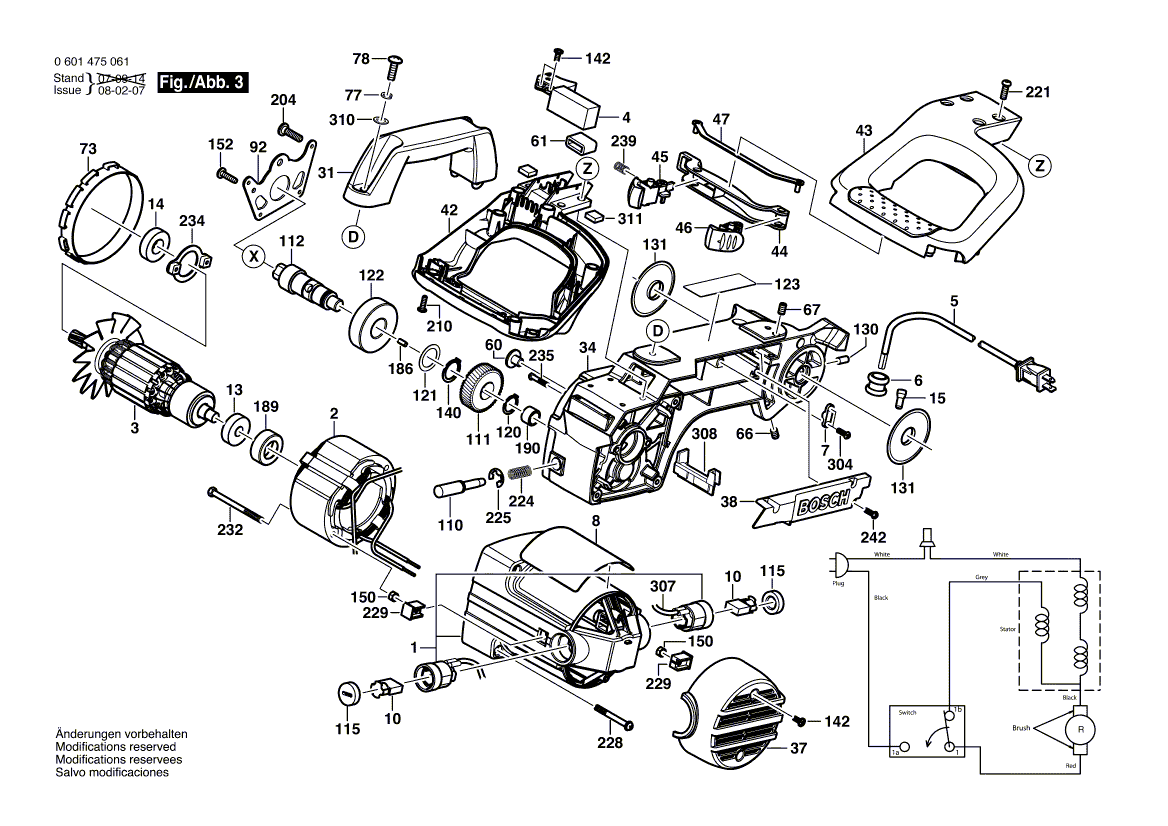 New Genuine Bosch 1609902678 Lever Shaft