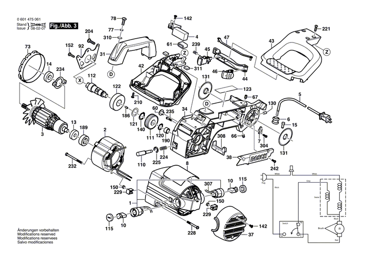 New Genuine Bosch 1609902678 Lever Shaft