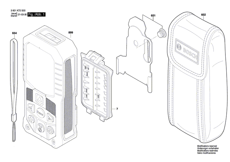 New Genuine Bosch 16099221KP Belt holder clip