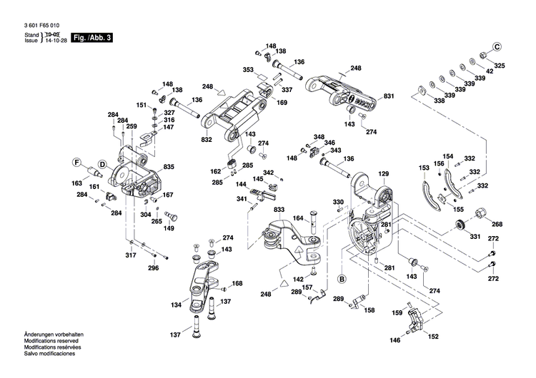 New Genuine Bosch 1609B00252 Shoulder Screw