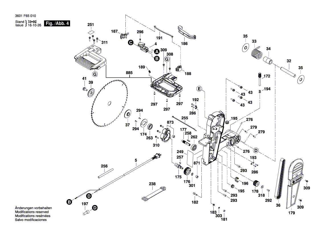 New Genuine Bosch 1609B00252 Shoulder Screw