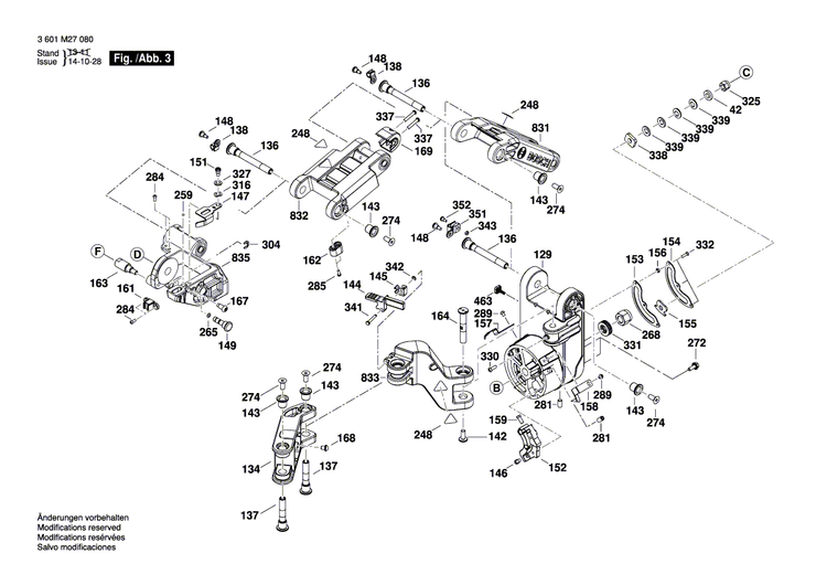 New Genuine Bosch 1609B00363 Shoulder Screw