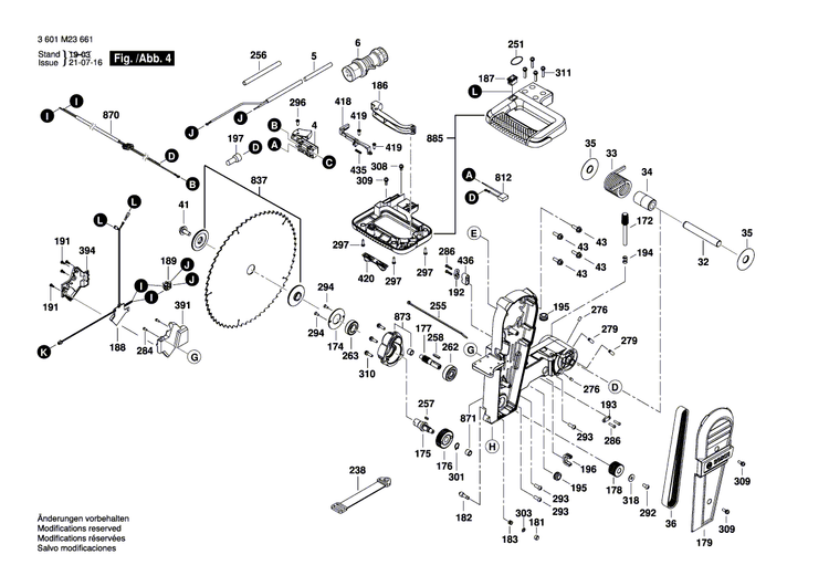 New Genuine Bosch 1609B00384 Gear Cover