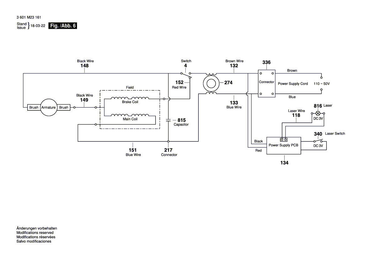 New Genuine Bosch 1609B00597 Bearing