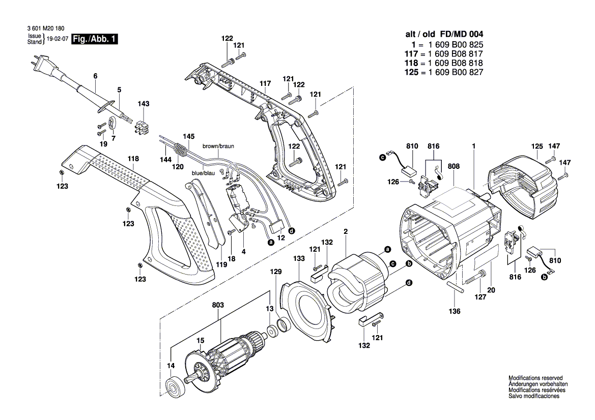 New Genuine Bosch 1609B00735 Knob